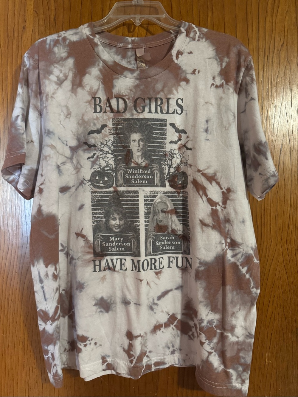 Bella Canvas Hand Dyed with Brown 'Bad Girls Have More Fun' Shirt XL